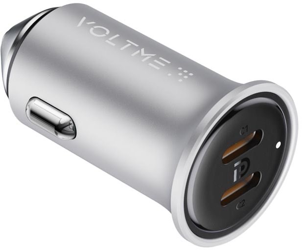 Voltme Cazo 30 Cc Car Charger (30W) Silver Grey