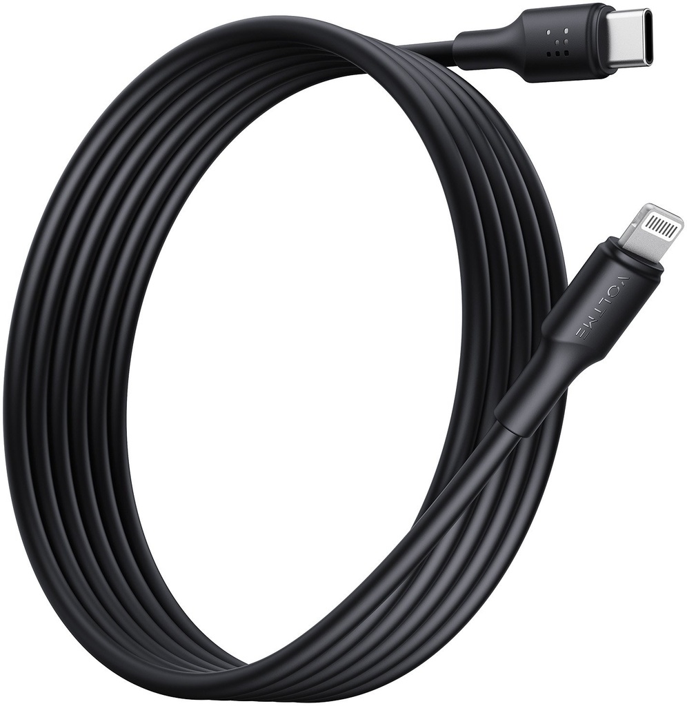 Voltme Powerlink Edc Series Cable Type C To Lightning 3.0M 3A 30W Black