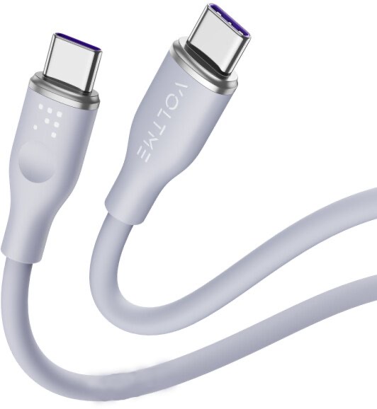 Voltme Powerlink Moss Liquid Silicon Cable Type C To Type C 5A / 1M (100W) Emarker Gray