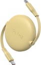 Voltme Powerlink Yoyo Cable 5A 1.0M Retractable (Dual-Way Retractable Cable) Type C To Type C 100W Sand