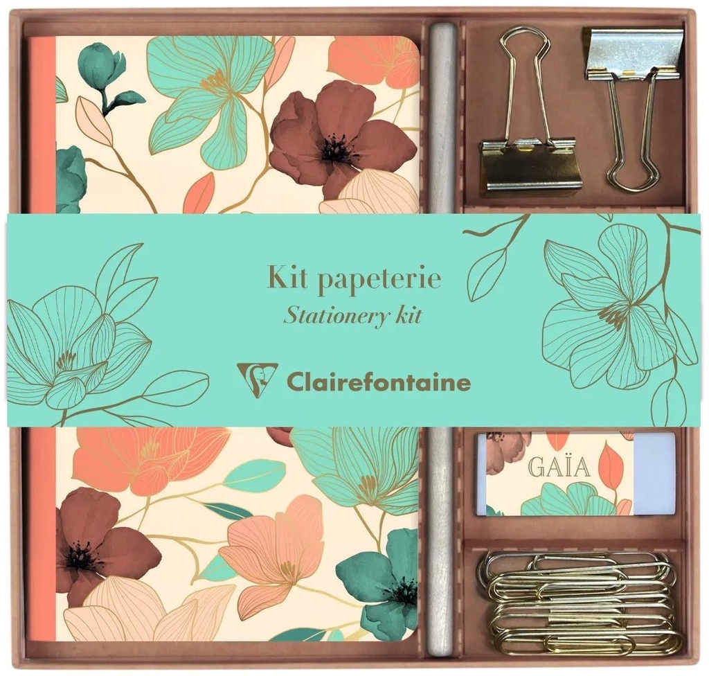 Gaïa Beige, Stationery Kit 18,5X19,3 Cm