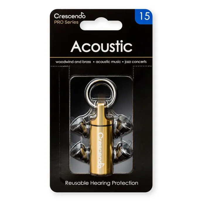 Crescendo Dynamic Ear Company  Pro Acoustic 15 Black Later