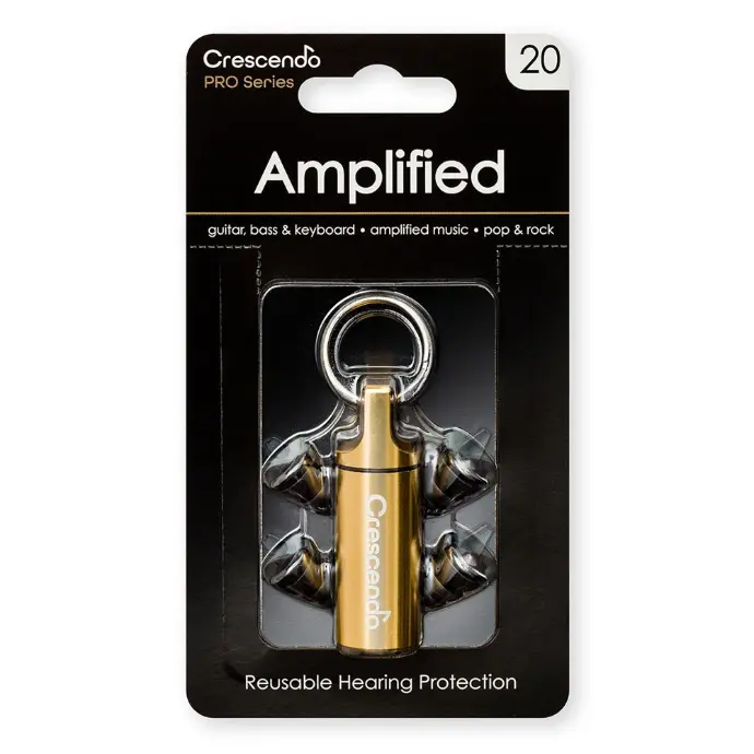 Crescendo Dynamic Ear Company  Pro Amplified 20 Black Later