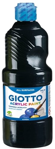Acrylic School Paint 500Ml, Black - Giotto