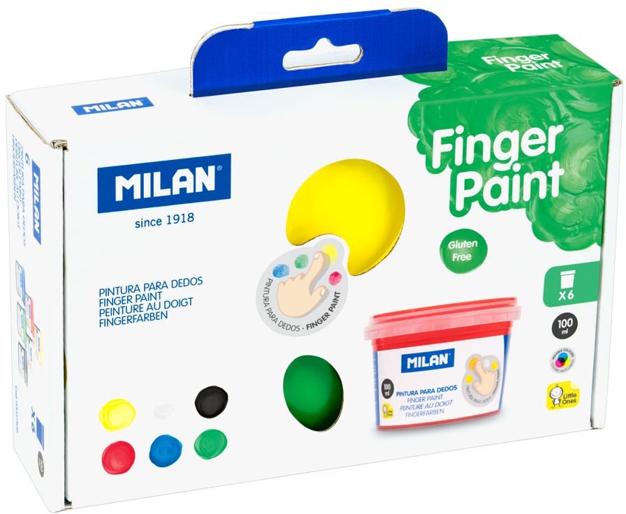 Case Of 6 Bottles Of 100Ml Finger Paint
