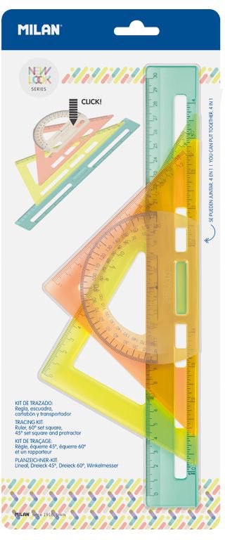 Geometry Set 4 Pieces New Look