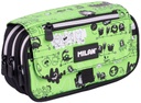 4-Zipper  Pencil Case Tandem With Flap