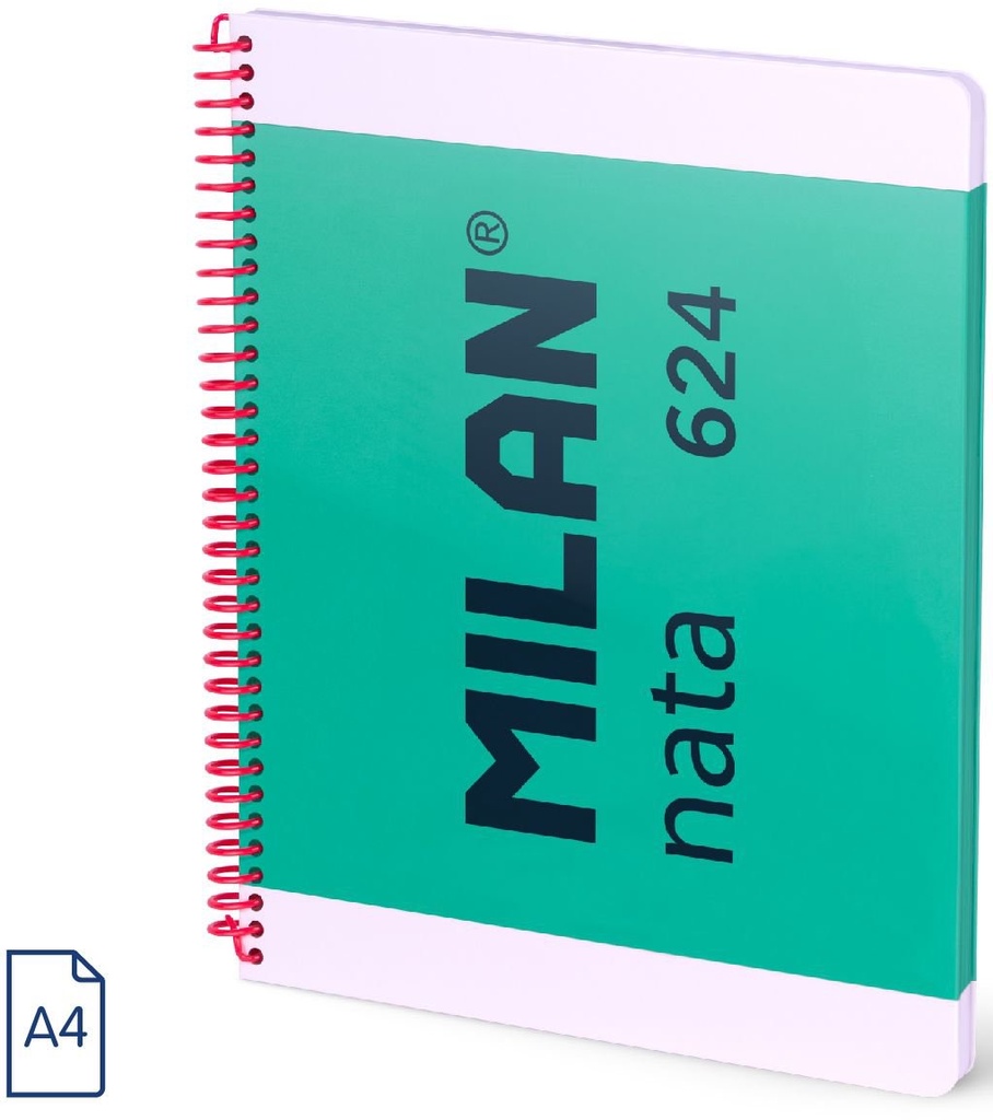 Notebook A4 Green 80 Sh.Grid Lines Nata