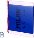 Notebook A4 Blue 80 Sh.Blank Spiral Nata