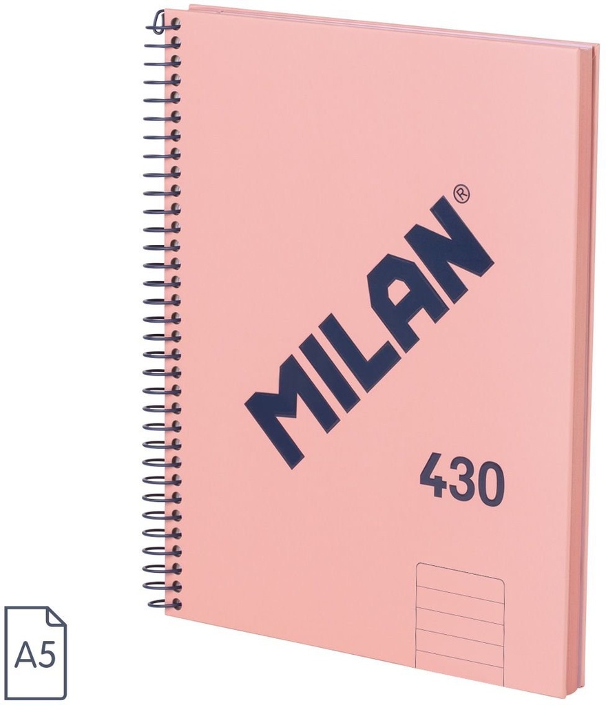 Notebook A5 Pink 80 Sh. Lines Spiral 430
