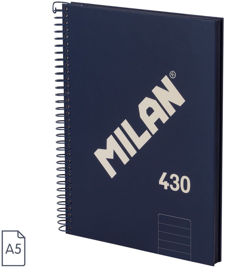 Notebook A5 Blue 80 Sh. Lines Spiral 430