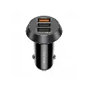 Platinum Smart Series Car Charger Qc + 3In1 Cable - Black(P-Bdclaq3N1) اكسسوارات