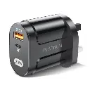 Platinum Vital Series Wall Charger Pd 20W+Qc3.0 - Black (P-Chrvtpdqbk) اكسسوارات
