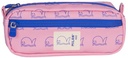 Pencil Case Squared 2 Zipper  460 Pink