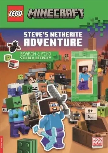 Lego® Minecraft®: Steve’S Netherite Adventure Search & Find Sticker Activity (Wi