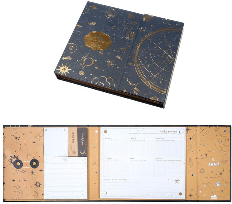 Astral Weekly Planner With Post-It Notes