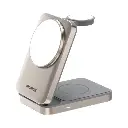 Momax 1-Charge Q.Port Qi 2 15W 3In1 Magnetic Wireless Charging Stand - Titanium