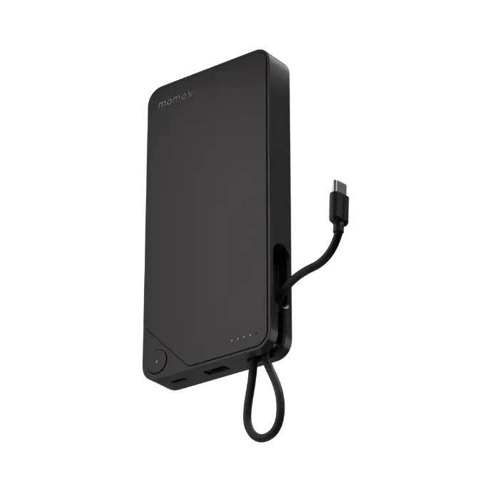Momax 1-Power X 20000Mah Power Bank With Built-In Usb-C Cable - Black