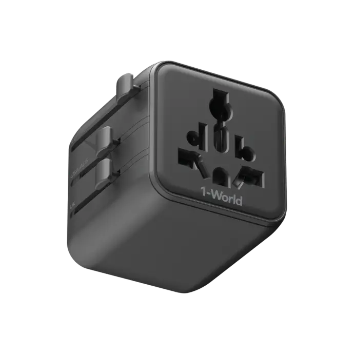 Momax 1-World 20W Travel Adaptor - Black