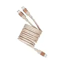 Momax Mag Link 100W Usb-C To Dual Usb-C Magnetic Cable 2M - Desert Titanium