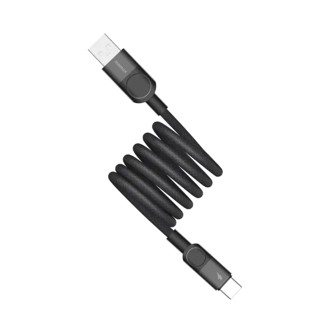 Momax Mag Link 66W Usb-A To Usb-C Magnetic Cable 1M - Black