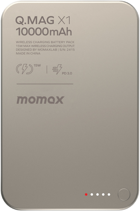 Momax Q.Mag X1 10000Mah Gen2 15W Magsafe Wireless Power - Titanium