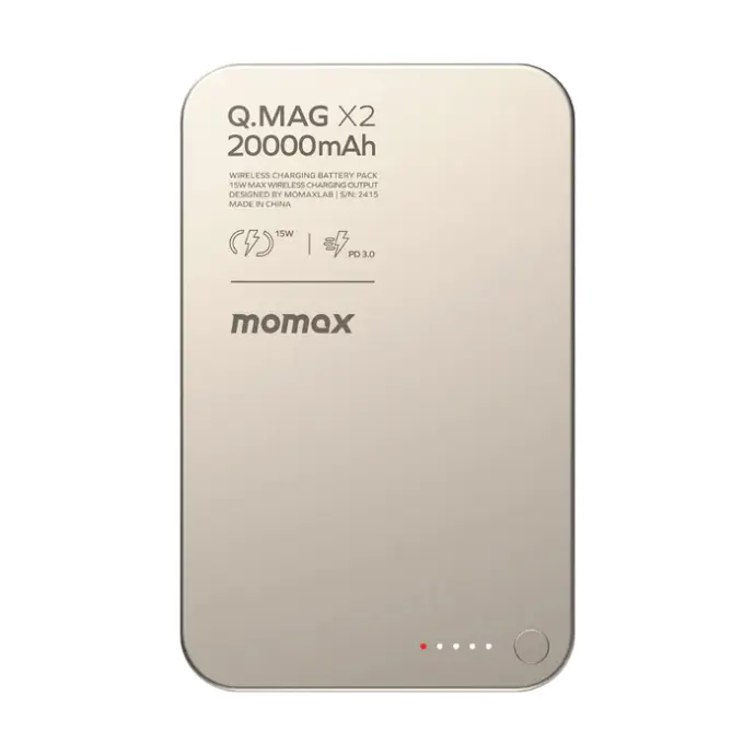 Momax Q.Mag X2 20000Mah Gen2 Magsafe Wireless Power Bank - Titanium