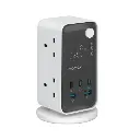 Momax 1-Charge Work Flow 6-Outlet Digital Display Power Tower With Usb