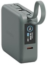 Energea Magpac Mini Plus 10000Mah Magsafe Compatible Power Bank With Built-In C Cables & Display - Sage