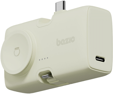 Bazic Gopower Koda, 3In1 5000Mah Foldable Usb-C / Lightning Pin Powerbank With Apple Watch Charger - Pistachio