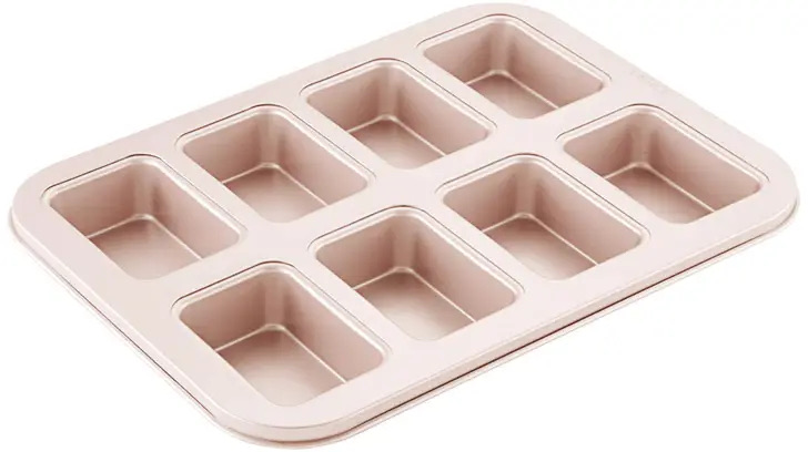 Petite Loaf &Brownie Pan Non-Stick 8Cavs