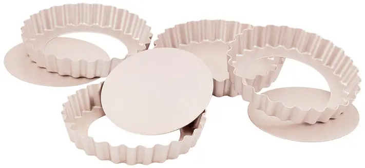 Round Tart 4In. Pan W/ Loose Bottom 4Pcs