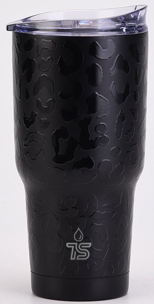 Ts Pitch Black Double Wall Vacuum Stainless Steel Coffee Tumbler 800Ml