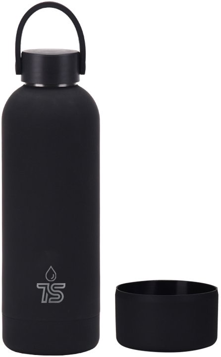 Ts  Vacuum  Bottle With Silicone Base Black
 500Ml 