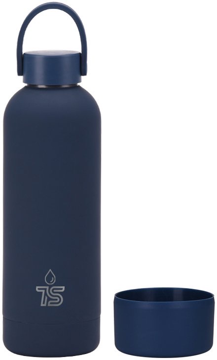 Ts Vacuum Bottle With Silicone Base Dark Blue 500Ml