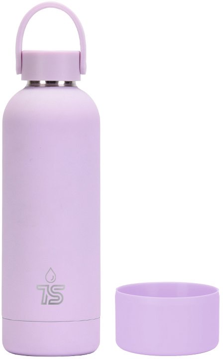 Ts  Vacuum  Bottle With Silicone Base Purple 500Ml 