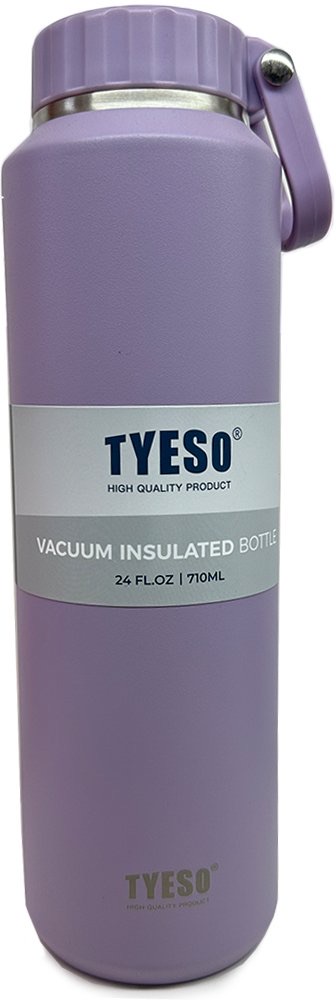 Tyeso Vacuum Stainless Steel Bottle 710Ml Purple