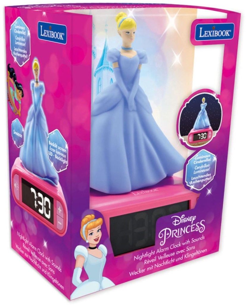 Princesse Alarm Clock With Night Light 3D Design