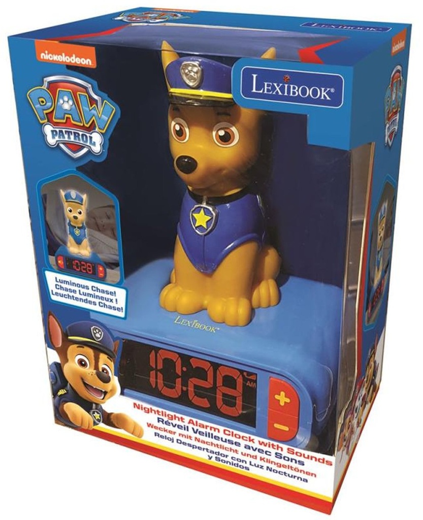 Paw Patrol 3D Alarm Clock W/Night Light And Sound Effects