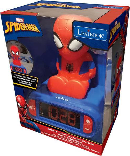 Spiderman Alarm Clock With Night Light 3D Design