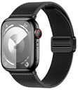Hoco iWatch WA34 Basic series two-section double magnetic buckle silicone leather strap(38/40/41/42mm) Black