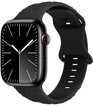 Hoco iWatch WA30 Flexible series 3D solid color silicone strap (44/45/46/49mm) Black