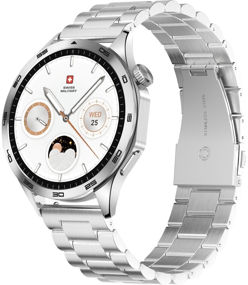 Swiss Military Swiss Intl Silverframe Silver Metal Strap