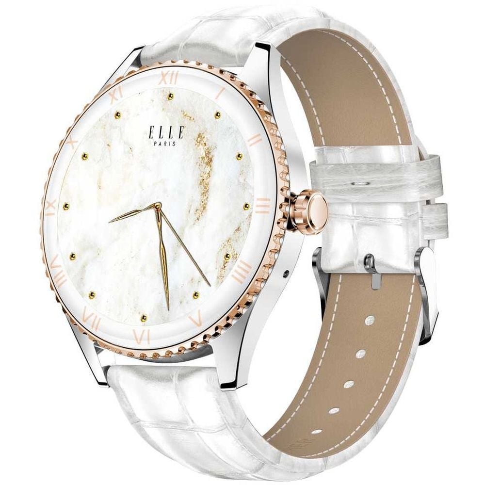 Elle Soleil Smart Watch White Leather Plus 2 Straps Pink Sil