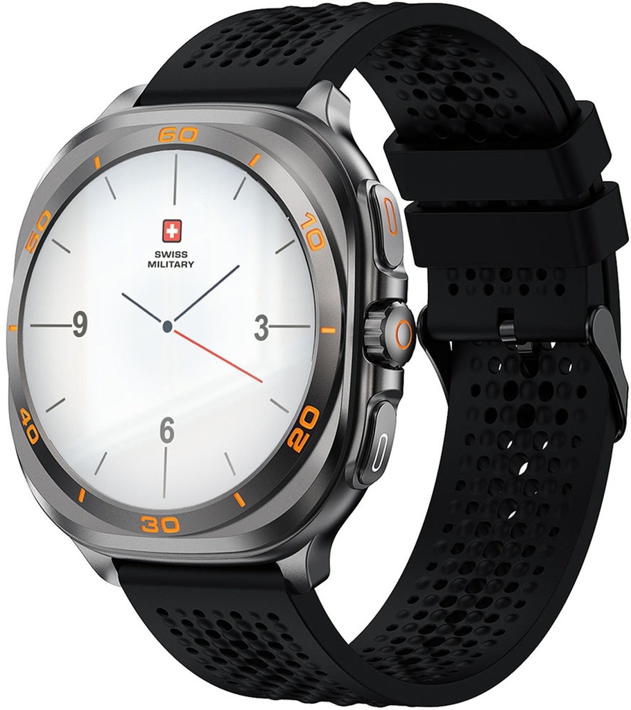 Swiss Military Dom7 Smart Watch With Gunframe Black Silicons