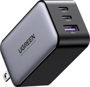 Ugreen Nexode 65W Usb C Wall Charger - 3 Ports Space( Gray)