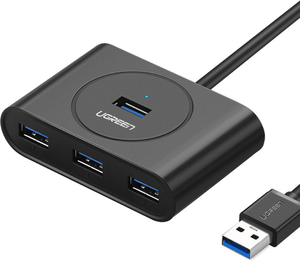 Ugreen 4-In-1 Usb 3.0 Data Hub 1 Meter Cable (Black)