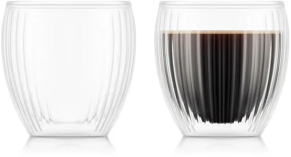 Pavina Dw Glass W/ Ribs 200Ml 2Pcs