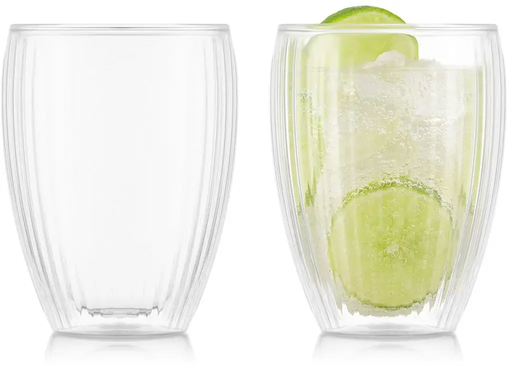 Pavina Dw Glass W/ Ribs 320Ml 2Pcs