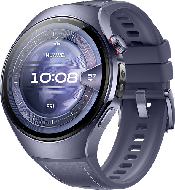 Huawei Watch 5 46MM LTE Purple Aerospace - Grade Titanium Case Purple Composite Strap 